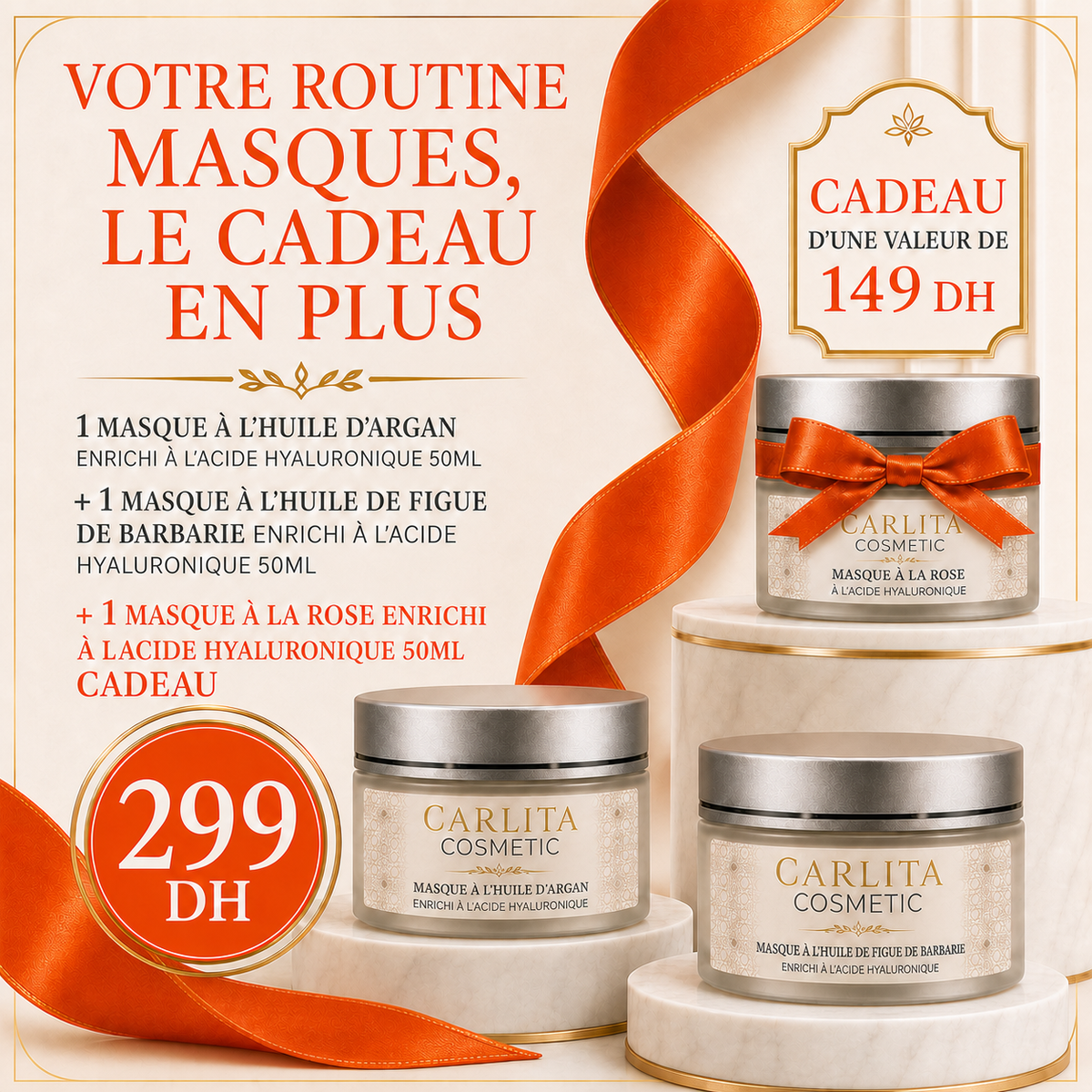 Votre Routine Masques – 2 Masques + Masque à la Rose Cadeau